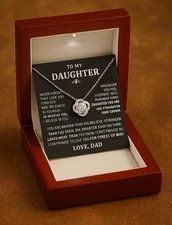 To My Daughter Necklace Gift From Dad, Daughter Gift, Father Daughter Necklace