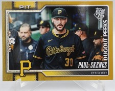 2026 Topps Celebration Dugout Peeks Gold #100 Paul Skenes Pirates #14/50