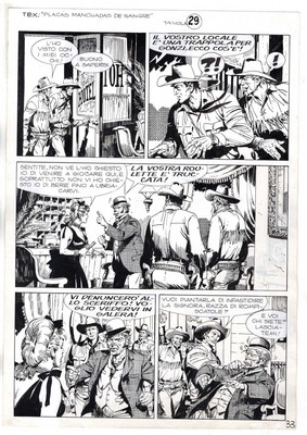 Tex - The Donegan Brothers - p.33 - Miguel Repetto - Original Table - 2004