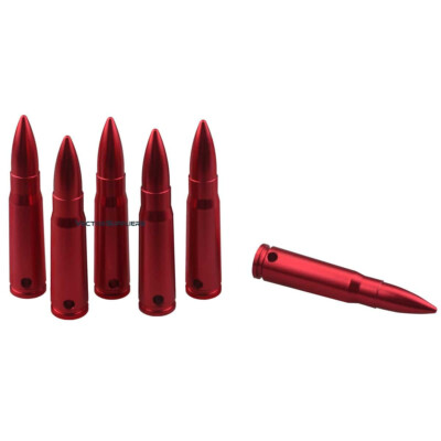 7.62x39 mm Training Dummy Snap Caps with Sling 6pc - Full Metal