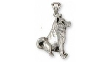 Shiba Inu Pendant Jewelry Sterling Silver Handmade Dog Pendant SI3-P