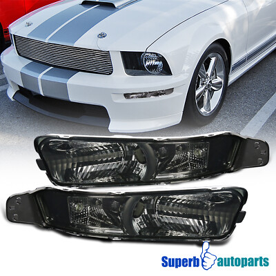 for 2005-2009 Ford Mustang Smoke Bumper Lights Parking Turn Signal 