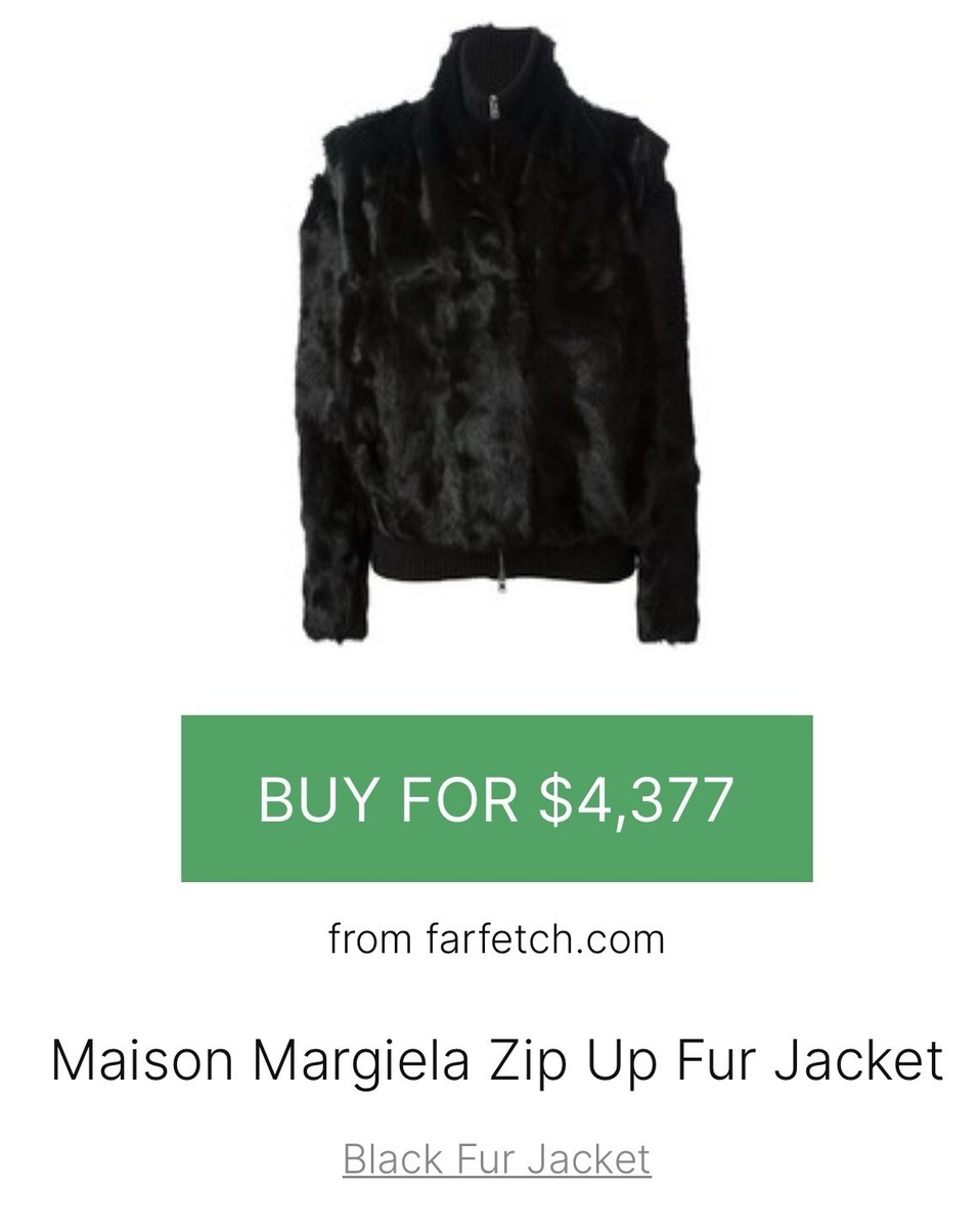 Stunning Authentic Maison Martin Margiela Black Wool Goat