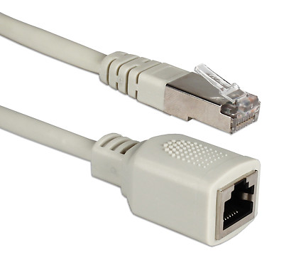 CAT5e Shielded RJ45 Male/Female PortSaver LAN Ethernet Extension Cable