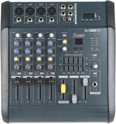 4 Channel Professional Powered Mixer Power Mixing Amplifier Amp 16DSP with US...