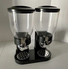 Double Cereal Dispenser Dry Food Airtight Storage Container Dual Control Machine