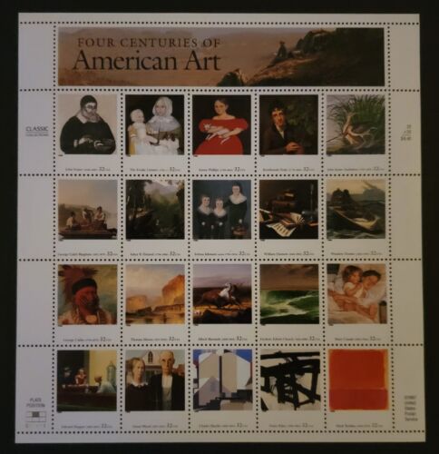 1998 Scott #3236 - 32 ¢ Quatre siècles d'art américain - Feuille de 20 timbres - Neuf dans son emballage d'origine - Photo 1/1