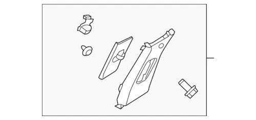 Genuine Hyundai Upper Center Pillar Trim 85830-S2000-YGE