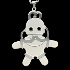 Swimming in Circles Necklace! Stainless Steel Mac Miller Pendant + Steel Chain