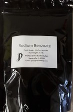 Sodium Benzoate, Food grade, 1.0 Lb, food preservative, in metalized pouch