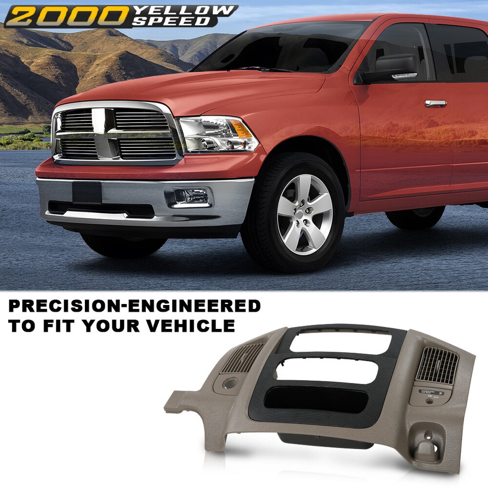 02-05 Dodge RAM Dash RADIO Bezel Climate Trim Panel Vents