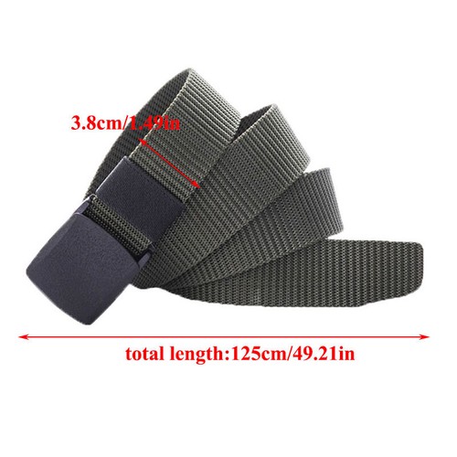 Plastic Steel Buckle Military Army Belts Canvas Belt Waist Solid Color Belt ⌒ ∂ - Picture 4 of 19