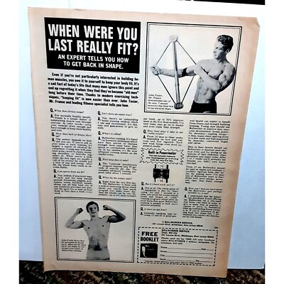 Vintage 1973 Bullworker Exercise Fitness Print Ad Original