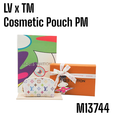 Louis Vuitton LV x TM White Multicolor Monogram Cosmetic Pouch PM
