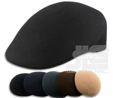 Newsboy Wool Felt Gatsby Cap Mens Ivy Hat Golf Winter Cold Flat Cabbie Ascot New
