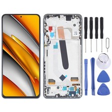 OLED LCD Screen For Xiaomi Poco F3 Digitizer Full Assembly with Frame Blue 