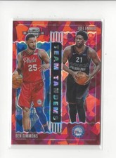 2020-21 Contenders Optic Team Tandems Red Cracked Ice #14 Simmons/Embiid 76ers