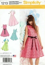 Simplicity 1213 Sleeveless, Casual & Formal Dress & Shrug Girls' PLUS 8.5-16.5