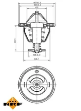 NRF 725174 THERMOSTAT, COOLANT FOR LAND ROVER SAAB VOLVO