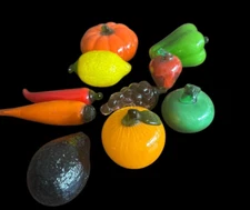 Vintage glass fruit and vegetable assorted