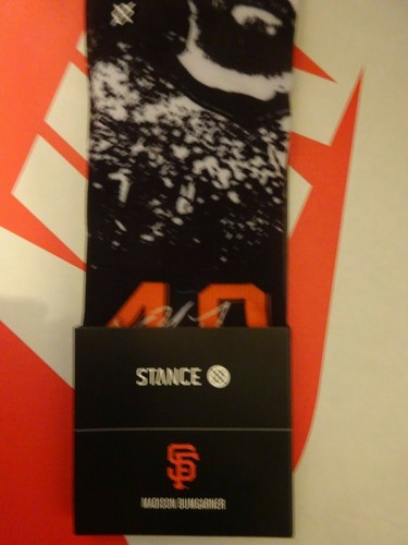 Stance Madison Bumgarner SF San Francisco Giants MLB Socks Large "SUPER RARE" - Picture 2 of 2