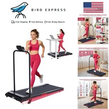 Walking Pad Treadmill Portable with Incline, 3.0HP, Compact w Handles, 350lbs
