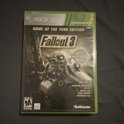 Bethesda Fallout 3 GOTY Platinum Hits Xbox 360 Action RPG M NTSC-U/C Manual