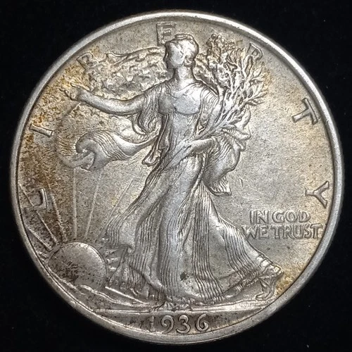 1936 Walking Liberty Half Dollar. AU+.  Lightly Circulated. Not A Details Coin.