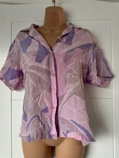 Women's Patra Purple Short Sleeve Shirt Size L