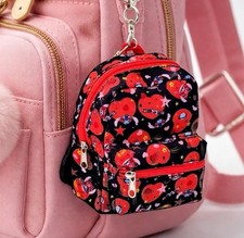 Disney Bioworld Lilo Stitch Mini Backpack Keychain Pouch Heart Print