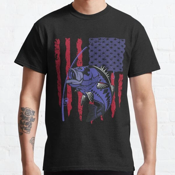 American fishing Funny Retro Gift idea Classic T-Shirt
