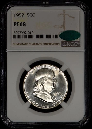 1952 Proof Franklin Half Dollar 50c NGC PF68 CAC (PR68) Spotless!