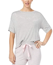 Jenni By Jennifer Moore Womens Graphic Print Pajama T-Shirt Size 2XL