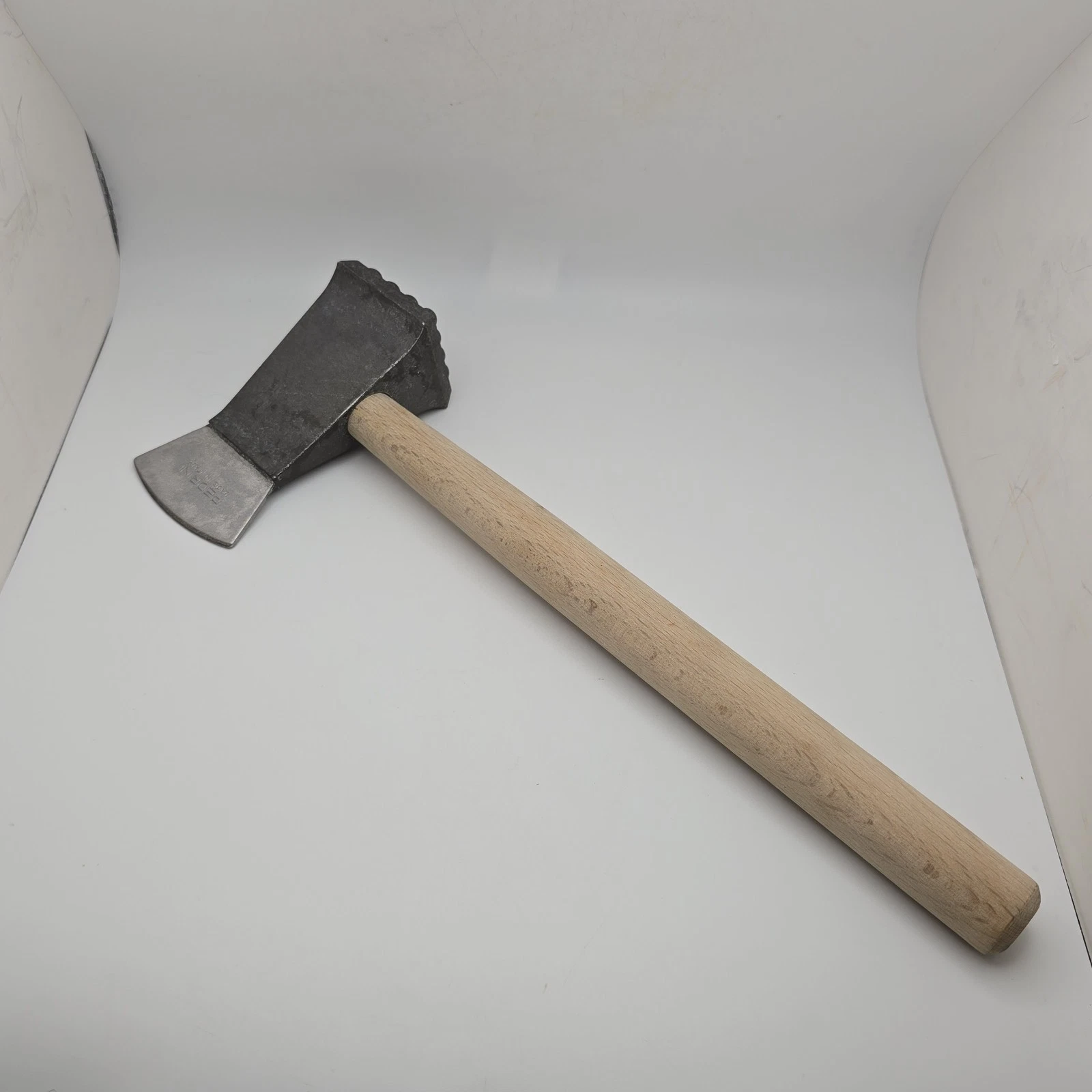 Vtg Meat Hatchet Axe Tenderizer Wooden Handle Pedrini Kitchen Tool Camp Italy