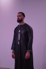 Luxury Emirati Thobe for Men Shiny Finish 5 Colors