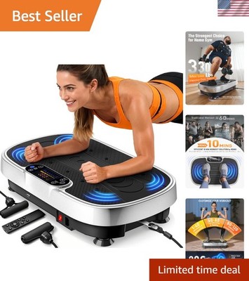 Full Body Vibration Plate with Resistance Bands - 330lbs Capacity Fitness