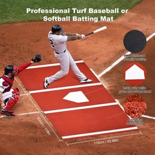 4' x 10' SyntheticTurf Baseball Softball Batting Cage Practice Hitting Rug Mat 