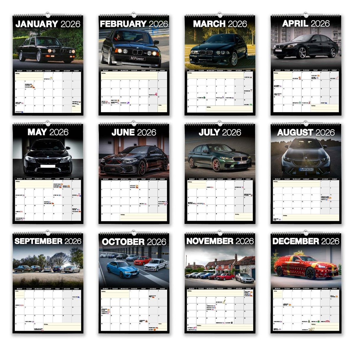 2026 Calendar - BMW M5 - Motoring / Cars / Nostalgic / Christmas