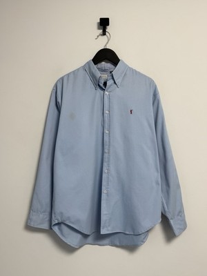 Yves Saint Laurent Button Up Shirt YSL Luxury Size M Men s Blue