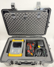 FLUKE 435 SERIES 3 PHASE POWER QUALITY ENERGY ANALYZER w ROLLING CASE CALIBRATED