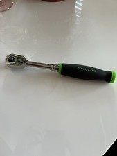 SNAP-ON 3/8 RATCHET VERY NICE WITH GREEN SOFT GRIP USA