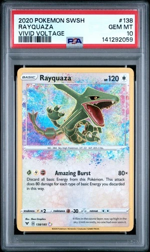 2020 Pokemon Sword & Shield Vivid Voltage #138 Rayquaza Vivid Voltage PSA 10