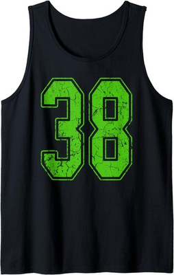 #ad Kelly Green Number 38 Jersey Player Uniform #38 Fan Tank Top $34.99