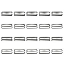 40 Pcs 18mm 9 Shape Bra Strap Hooks, Adjustment Slide Bra Strap Clips, Black