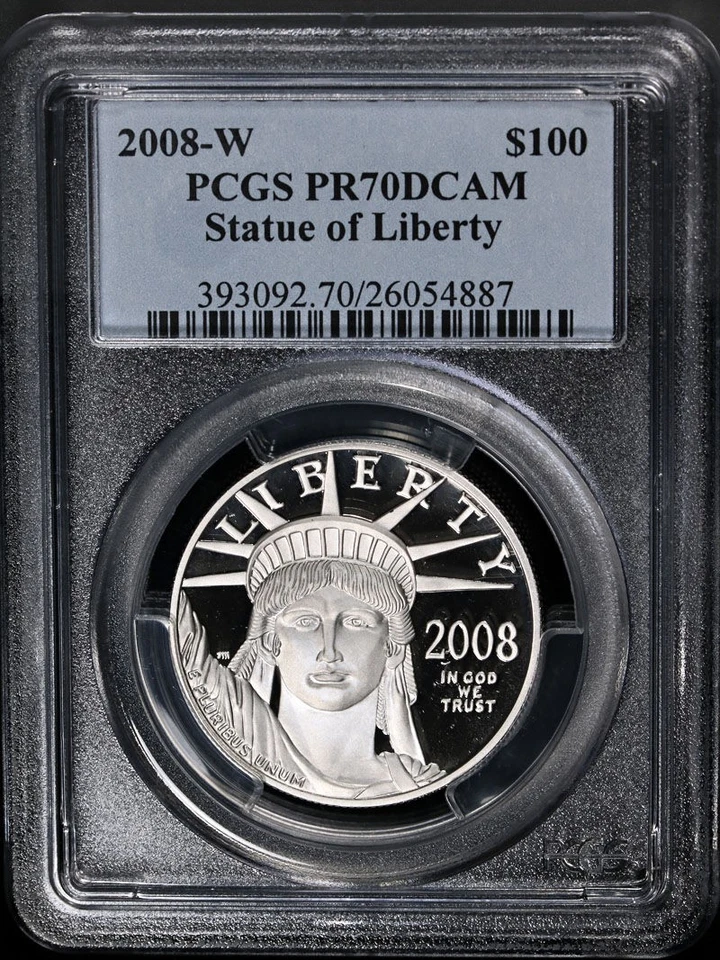 2008-W Platinum American Eagle $100 PCGS PR70 DCAM Blue Label - Image 3 of 4