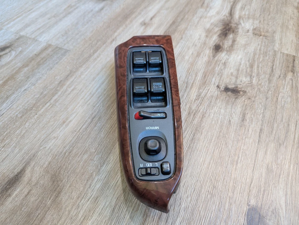 2001-2006 Acura MDX Driver Master Window Switch Wood Grain OEM Heated Assembly - Image 3 of 4