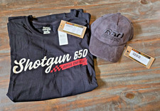 Royal Enfield Motorcycles Mens Shotgun 650 Black T-Shirt Hat Bundle Size L NWT