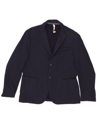 Armata Di Mare Mens 2 Button Blazer Jacket IT 54 2XL Navy Blue Viscose AE15