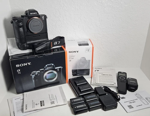Sony Alpha A7 II 4K Digital Camera + 6 Batteries W/ Grip + 1 Charger & Extras