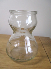 VINTAGE Hyacinth Vase Forcing Bulb Glass Clear for Indoor Growing 12.5 cm Tall